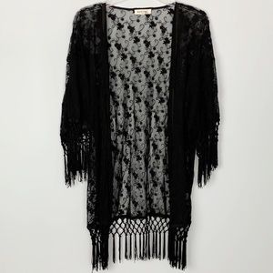 Fringe + Laced Kimono
